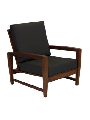 Kwila Sofa Chair with Liquorice cushions