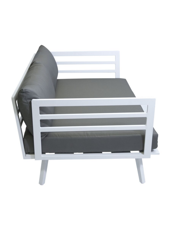 Palm Daybed White Frame with Graphite Cushion