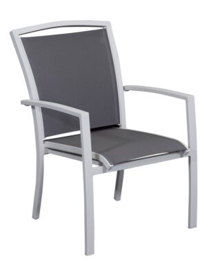 Lido Aluminium Chair White Frame/Graphite Sling