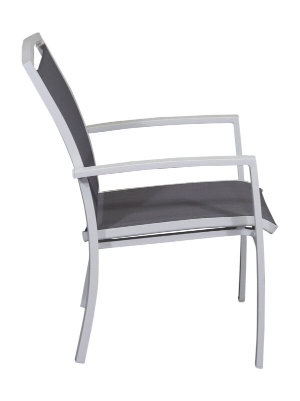 Lido Aluminium Chair White Frame/Graphite Sling