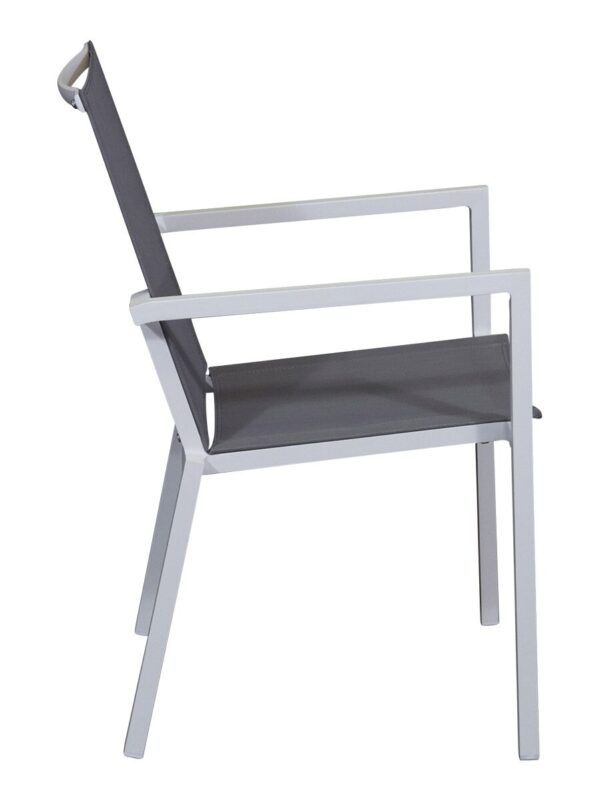 Salsa Dining Chair White Frame/Graphite Sling