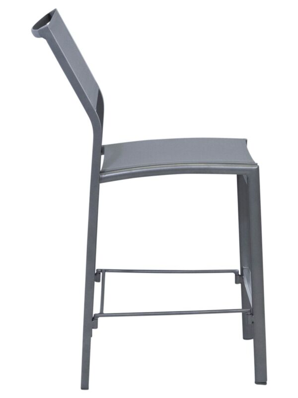 Toronto Bar Chair Armless Gunmetal/Graphite