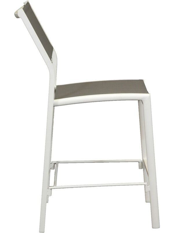Toronto Bar Chair Armless White/Graphite