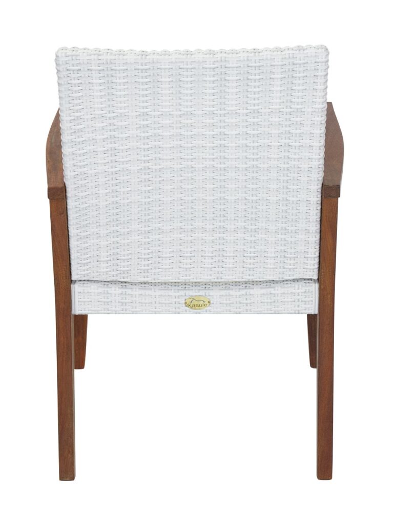 Kwila Wicker Dining Chair White Outdoor Living Commercial