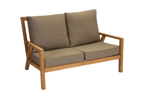 Teak 2 seater Sofa Oyster