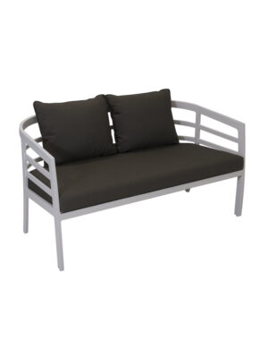 Veloce Aluminium Outdoor Couch White Grey