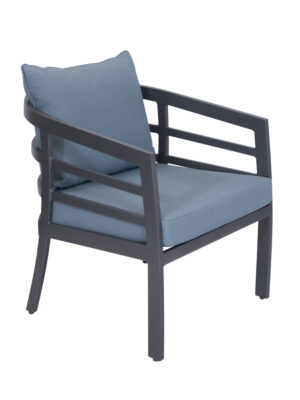 Veloce Aluminium Outdoor sofa Chair Gunmetal Blue