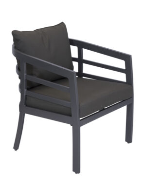 Veloce Aluminium Outdoor sofa Chair Gunmetal Granite