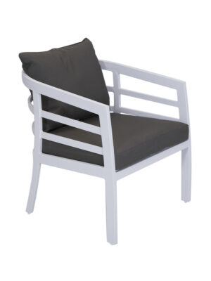 Veloce Aluminium Outdoor sofa Chair White Granite